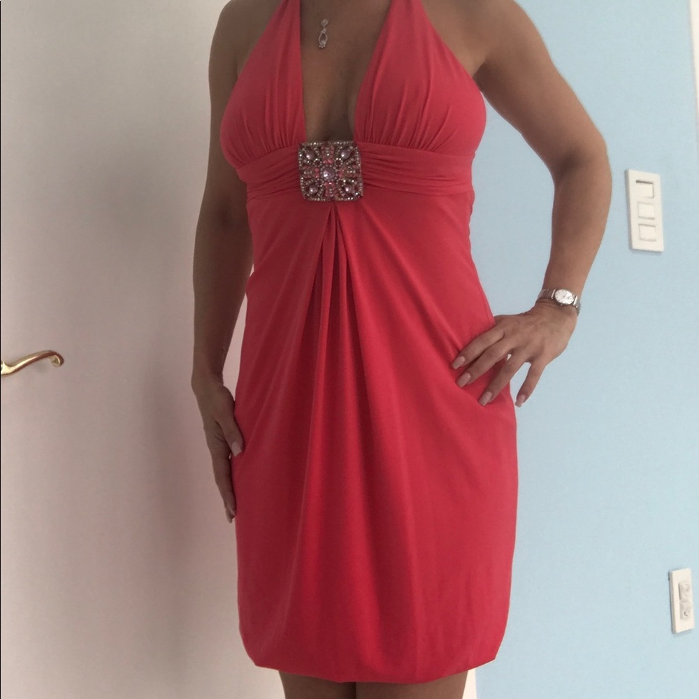 Coral dress by Mary L Couture